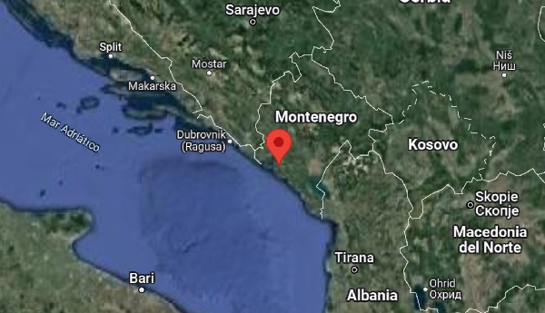 kotor situación en mapa