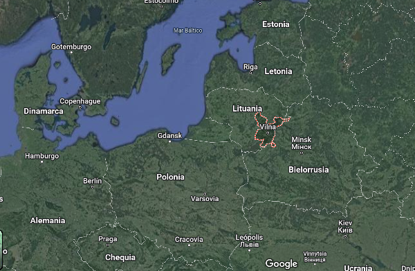 mapa de vilna